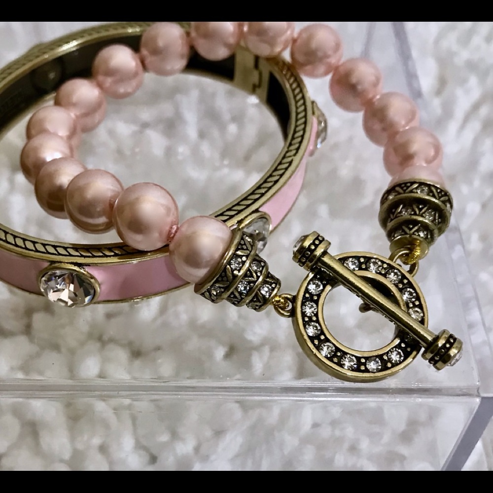 SOLD Heidi Daus STACKABLE STYLE Bracelet Set, Pink